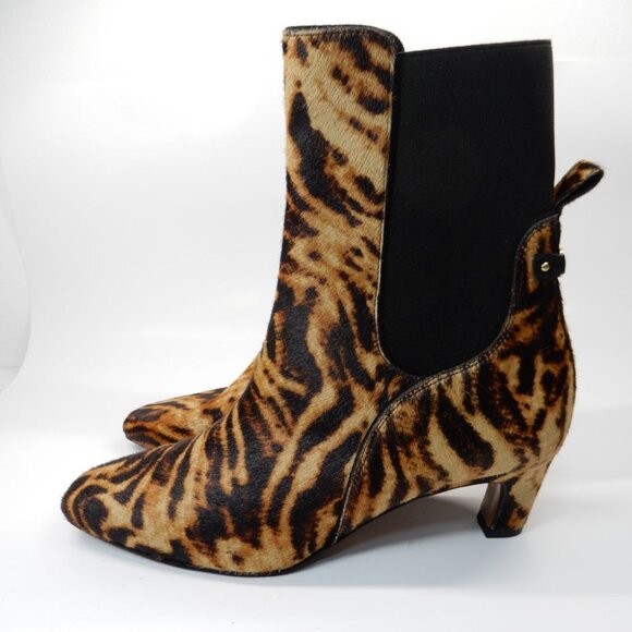 Sam Edelman Margo Ankle Boots Bootie Size 7.5 Kitten Heel Animal Calf Hair NEW - Picture 8 of 16